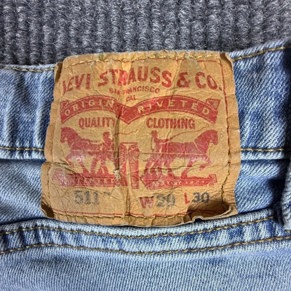 Levis 511 Slim Fit Blue Light Wash Denim Jeans Mens 29x30 04511-3623